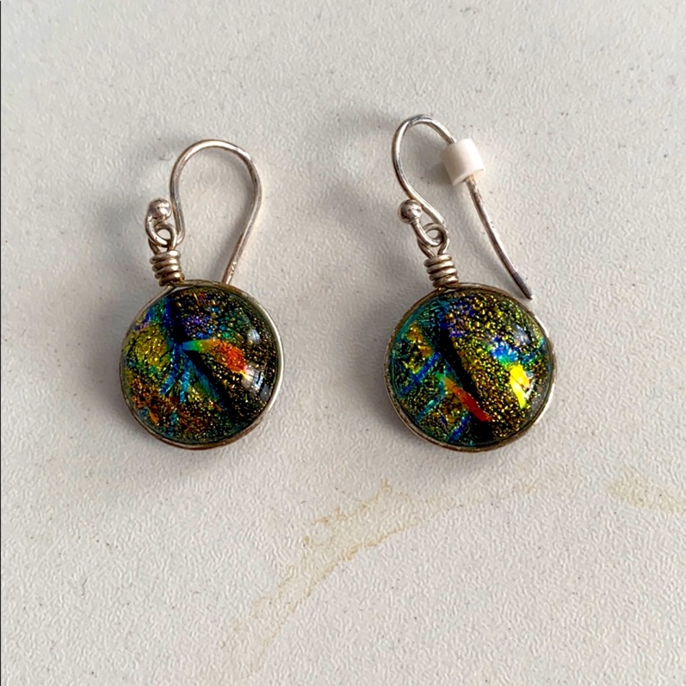 dragon eye print earrings